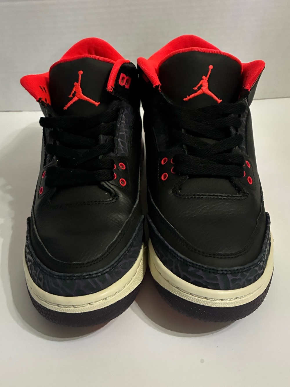 Jordan Kids Black and Red Retro Sneakers